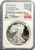 2022-W American Silver Eagle $1 NGC Adv Rel PF70 UCAM Thomas Uram Hand-Signed