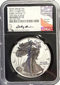 2021-S American Silver Eagle $1 Eagle Landing T-2 NGC FDI Reverse PF70 Black Core David Ryder.