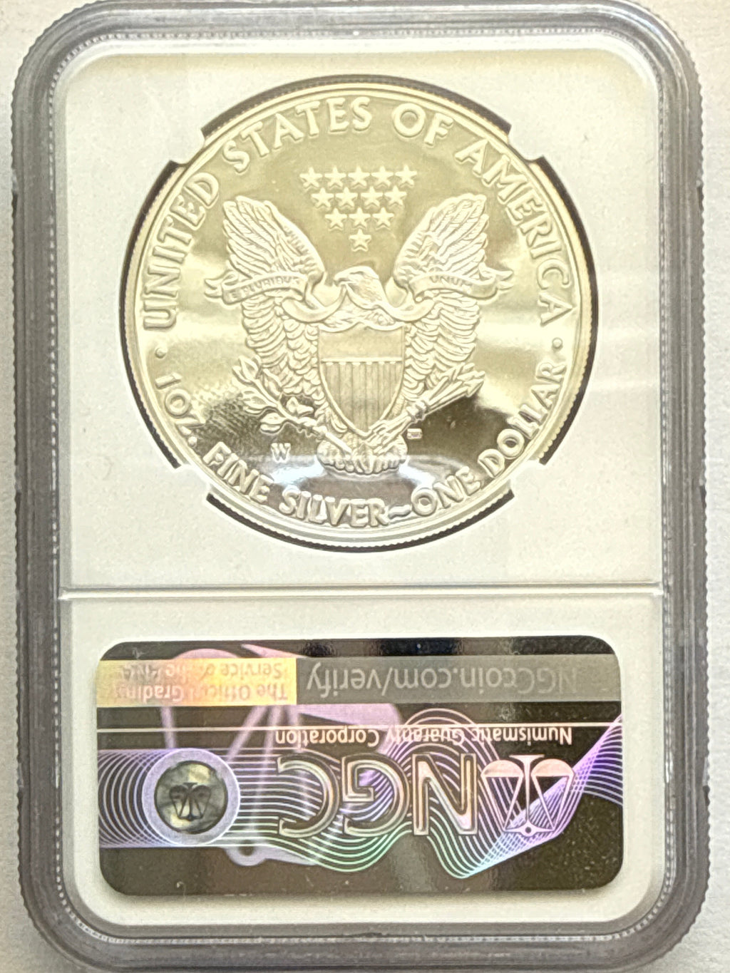 2016-W American Silver Eagle NGC 1 oz PF70 UCAM  J. M. Mercanti hand signed 2019 WP Mint Hoard 30th Anniv LE Art Label