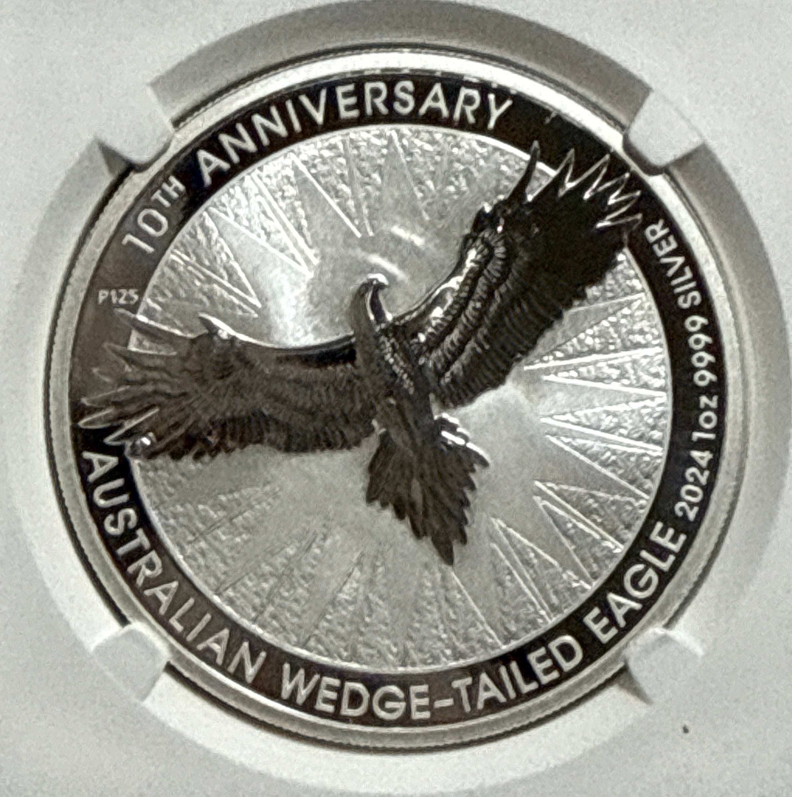 2024 P125 Australia $1 .999 Sliver Wedge-Tailed Eagle NGC 10th Anniv. FDP MS70 Mercanti