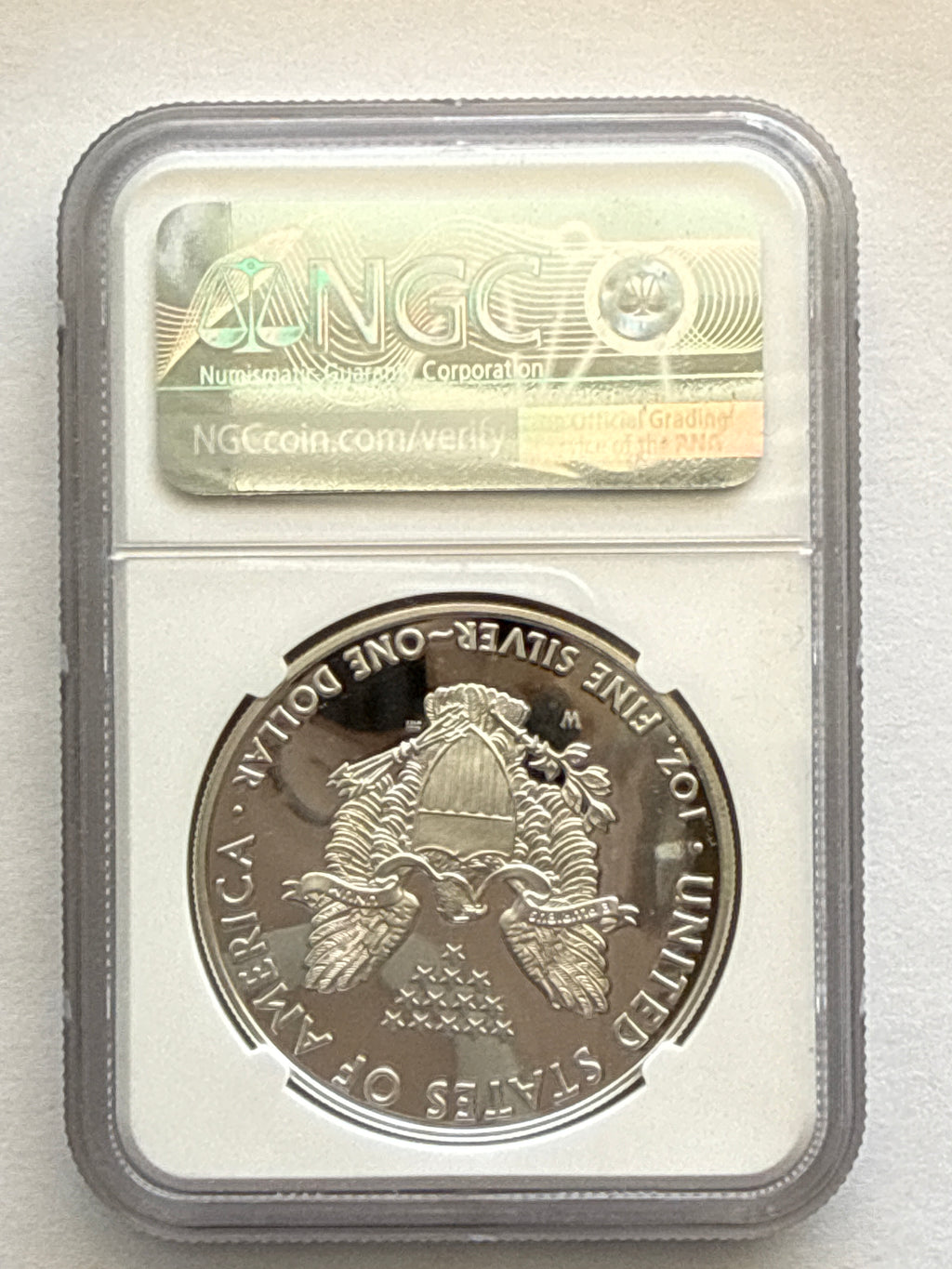 2012-W American Silver Eagle NGC 1 oz PF70 UCAM  J. M. Mercanti hand signed Art Label