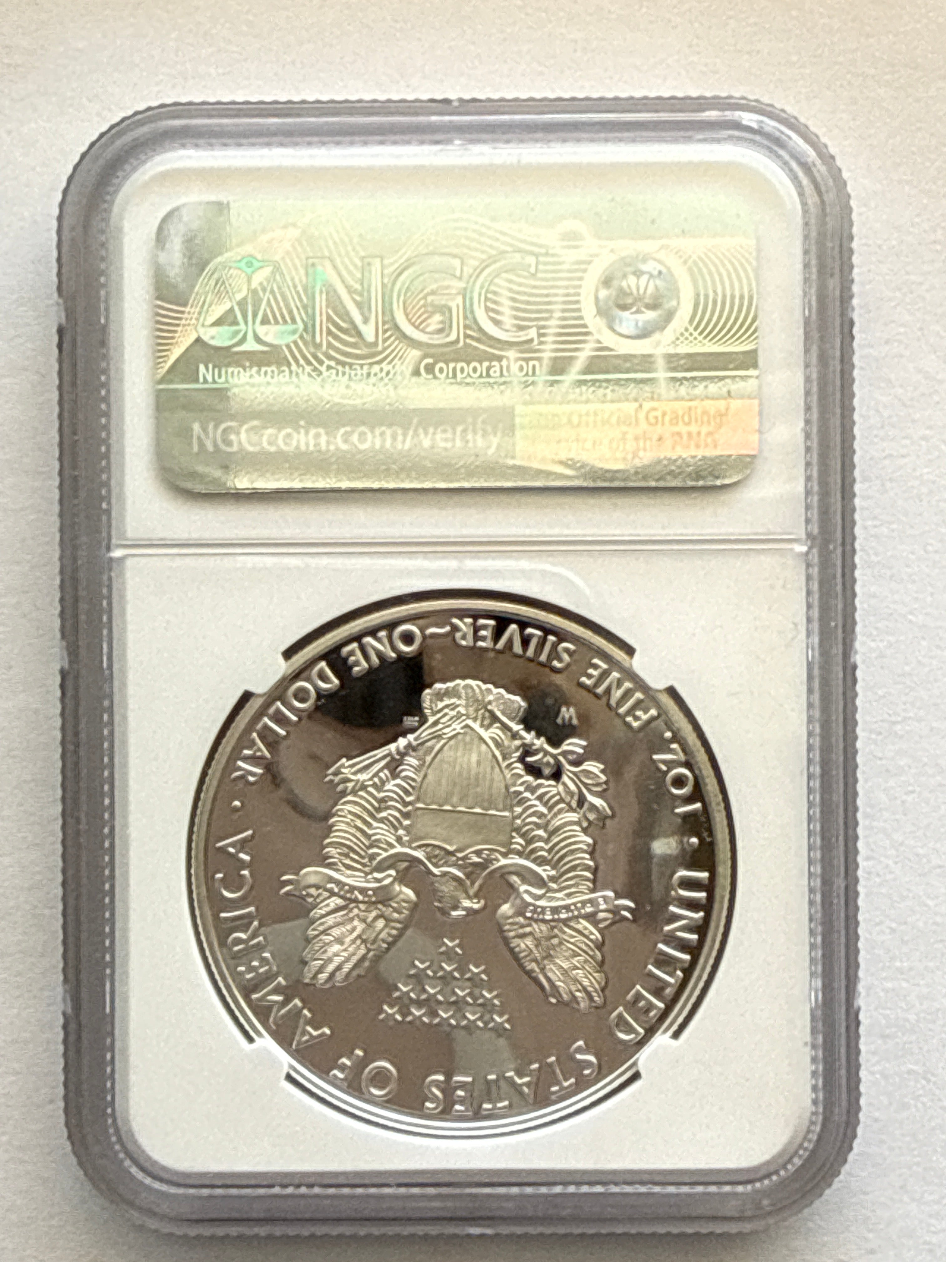 2012-W American Silver Eagle NGC 1 oz PF70 UCAM  J. M. Mercanti hand signed Art Label