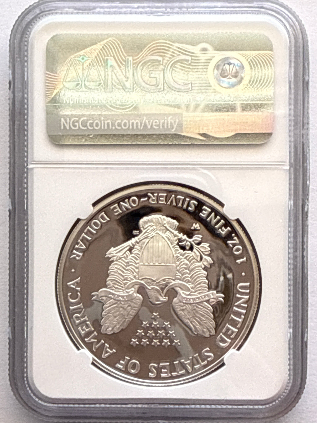 2005-W American Silver Eagle NGC 1 oz PF70 UCAM  J. M. Mercanti hand signed pop #3 Art Label