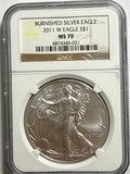2011-W Burnished American Silver Eagle NGC MS70