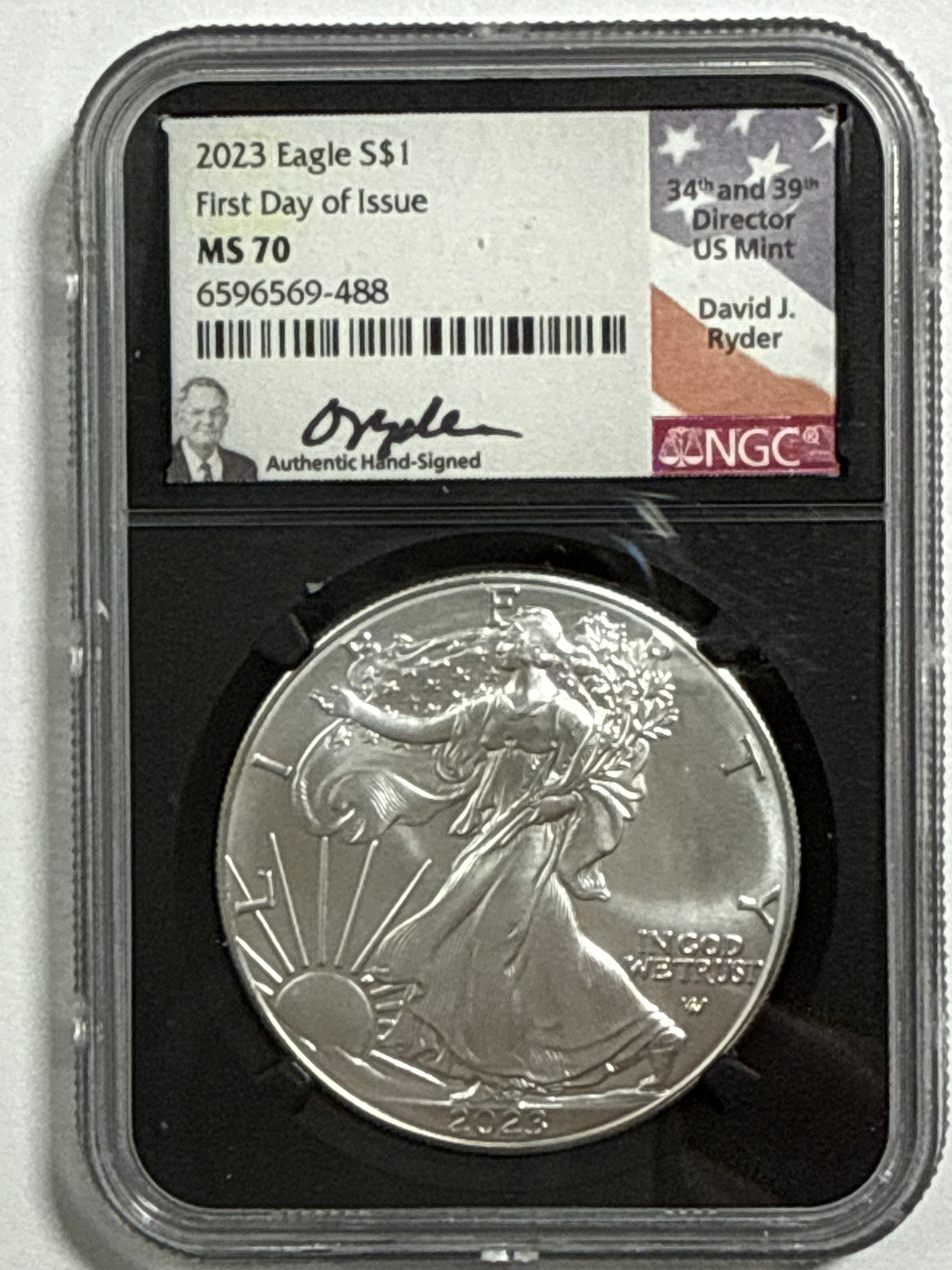 2023-P American Silver Eagle 5 Piece Set NGC MS70 FDOI FL Mercanti/Gaudioso/Ryder/Jones/Damstra