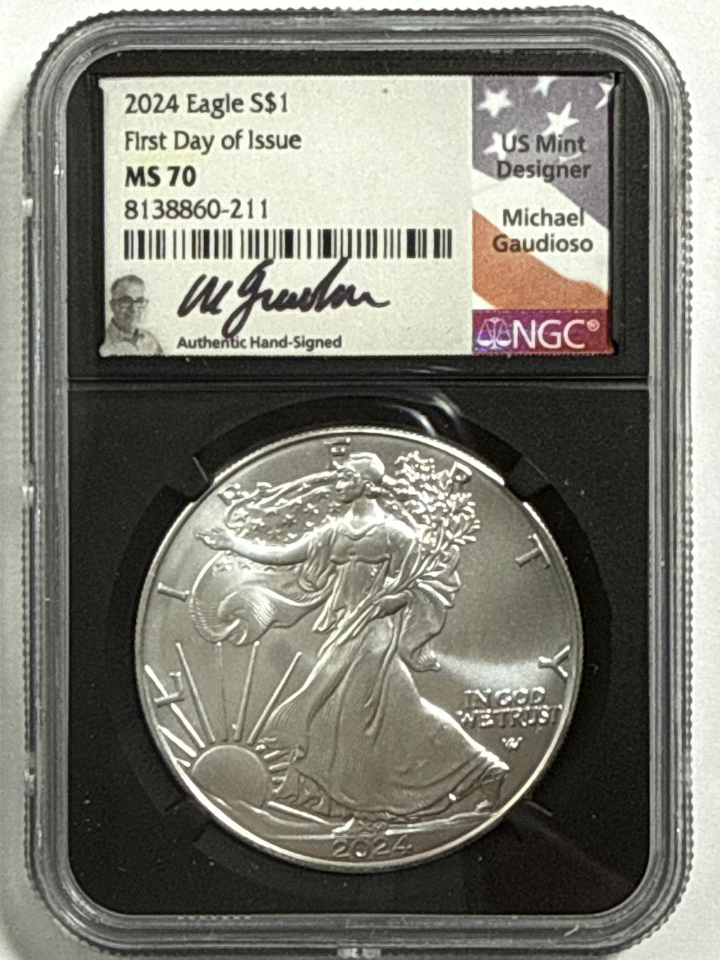 2024 American Silver Eagle 5-Coin Set NGC FDOI MS70 Mercanti/Ryder/Jones/Gaudioso/Damstra