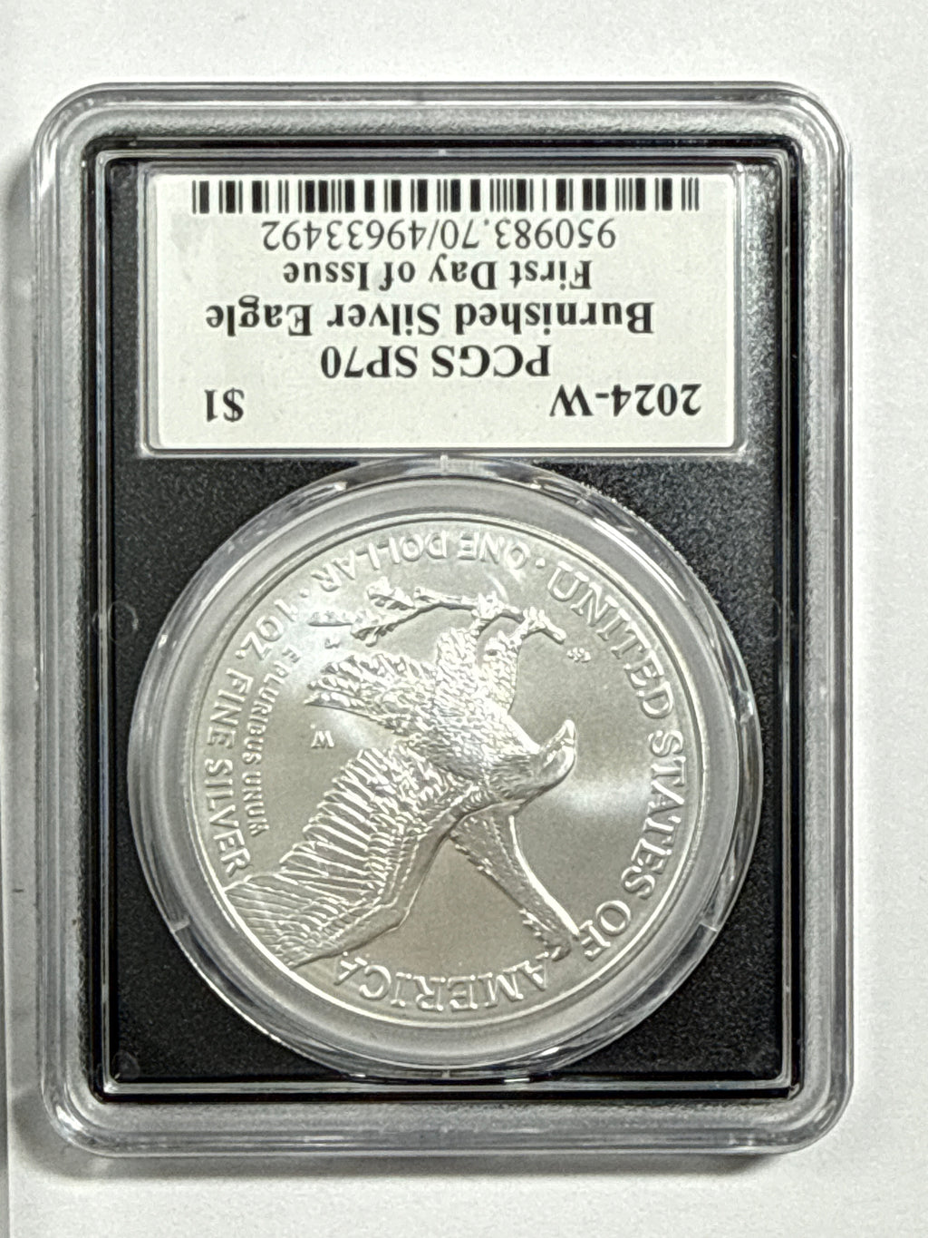 2024-W Burnished American Silver Eagle 5 Piece Set NGC/PCGS MS70/SP70 FDOI  Mercanti/Ryder/Jones/Gaudioso/Damstra with display box.