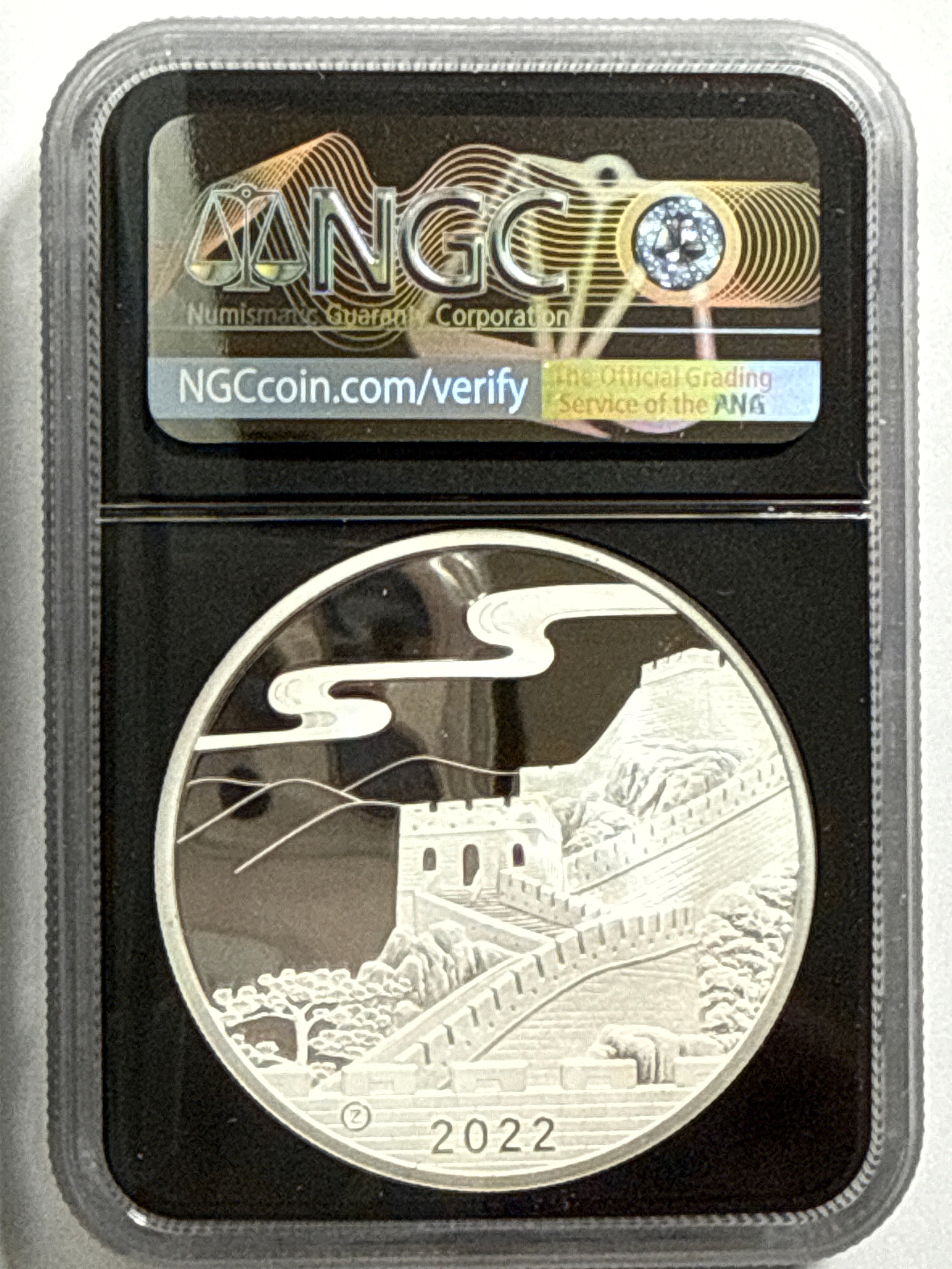 2022 China Silver Black Unicorn-High Relief 2 oz Ag Official Mint Medal NGC FDOI PF70 UCAM
