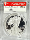 2020-S American Silver Eagle PCGS FDOI PR70 DCAM  J. M. Mercanti