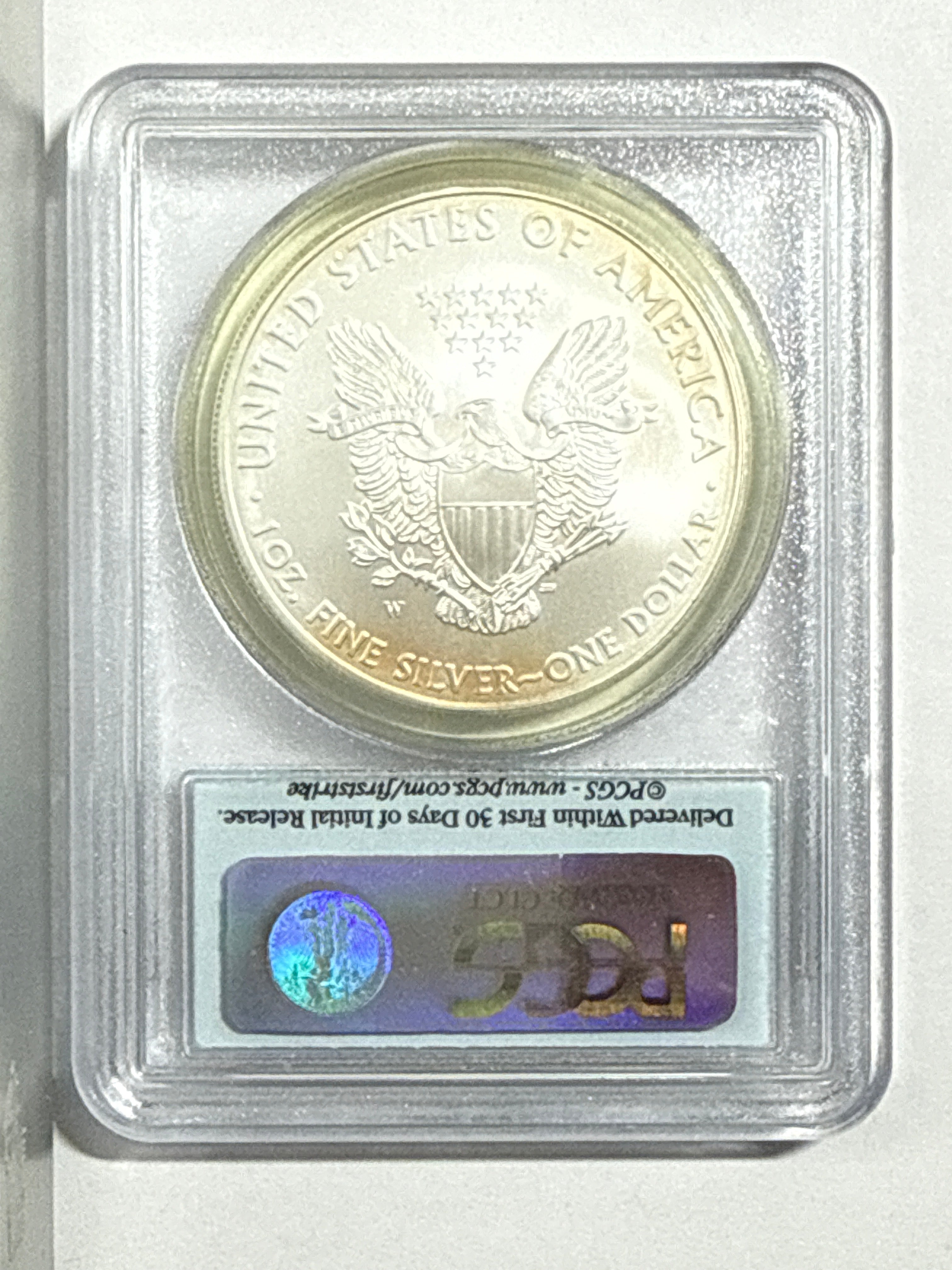 2008-W American Silver Eagle PCGS MS70