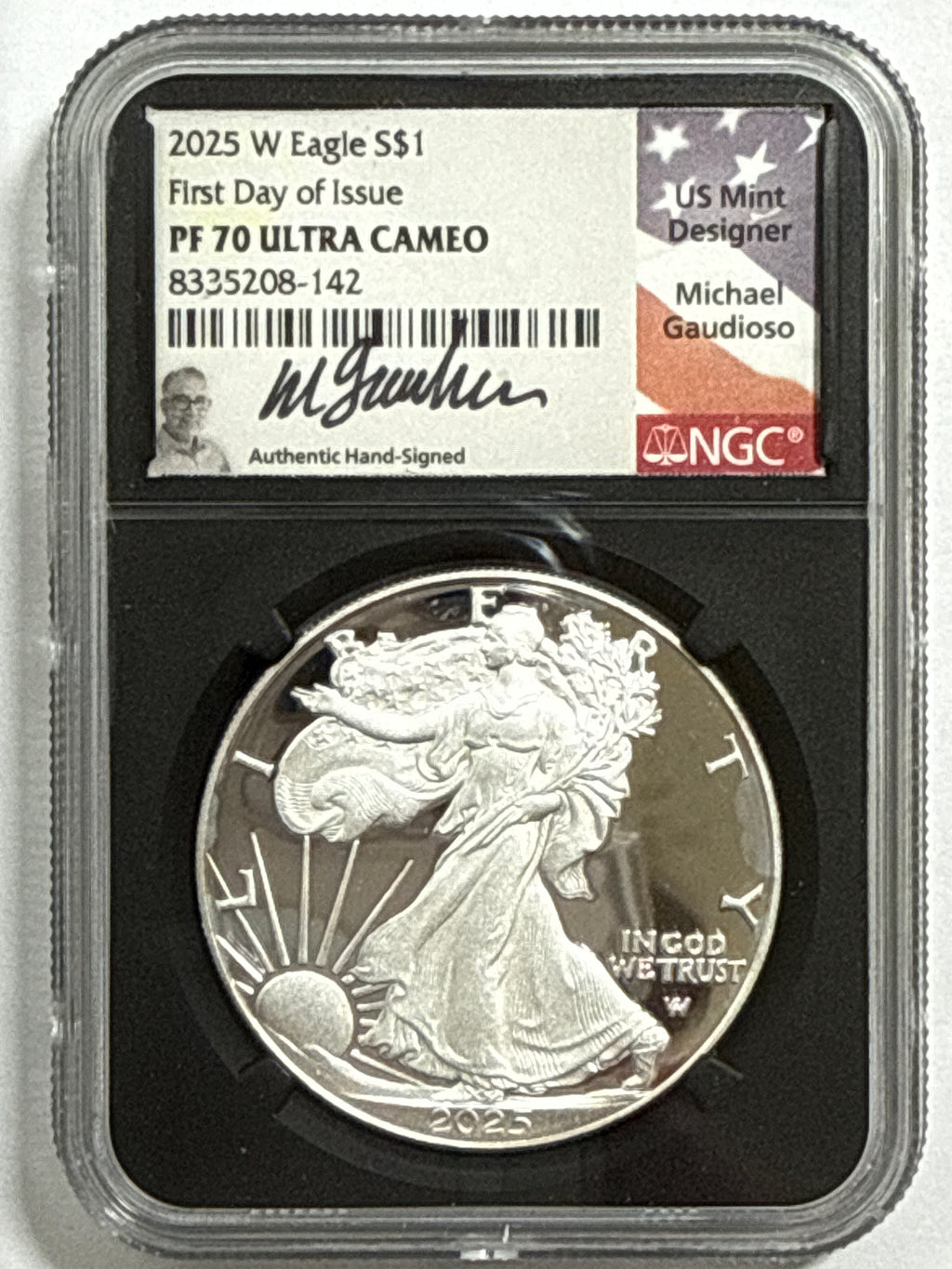 2025-W American Silver Eagle 6 Piece Set NGC PF70 UCAM FDOI FL Mercanti/Gaudioso/Ryder/Frost/Damstra/Trump