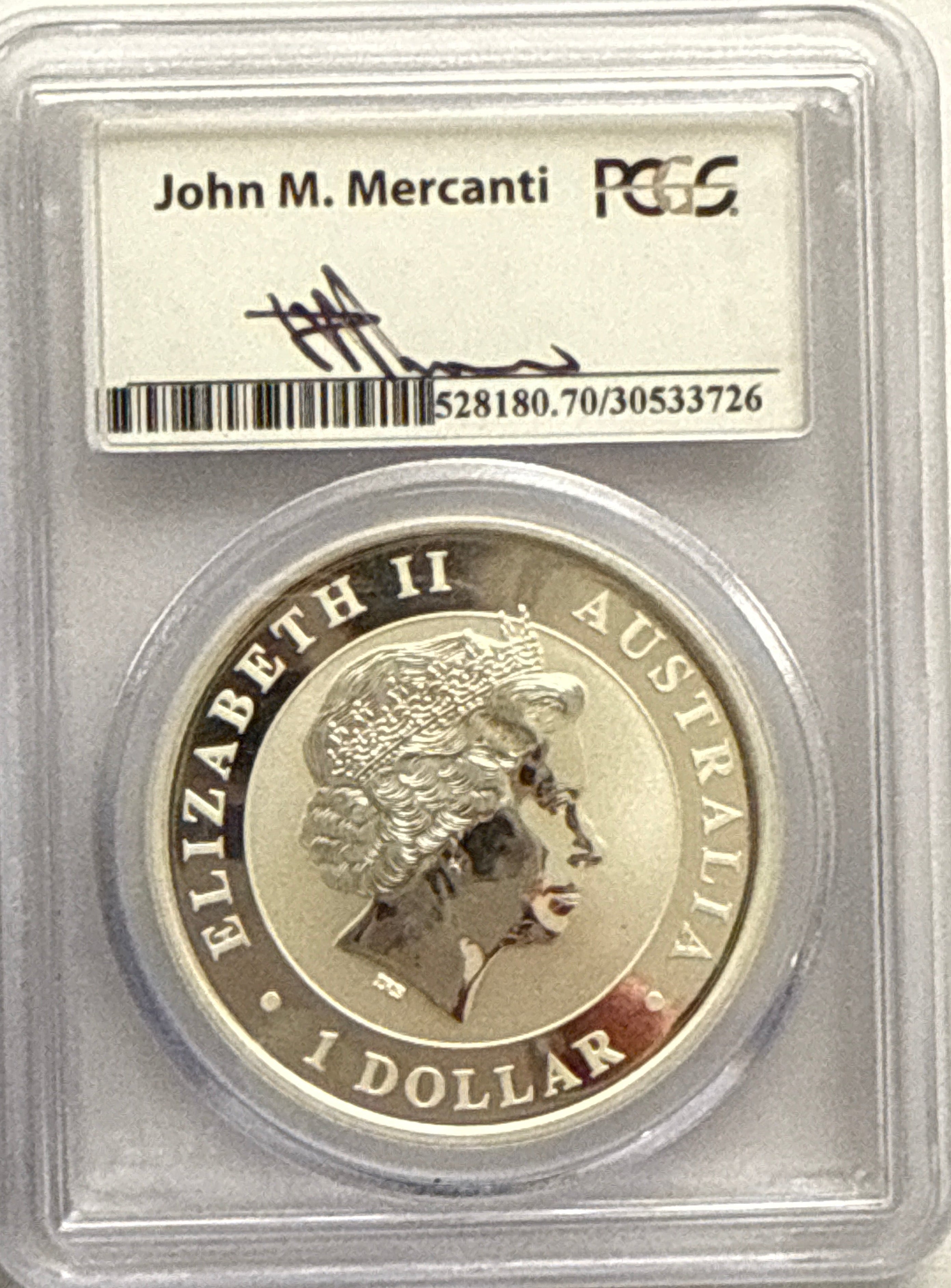 2014-P Australia $1 Silver Wedge-Tail Eagle PCGS MS70 Mercanti