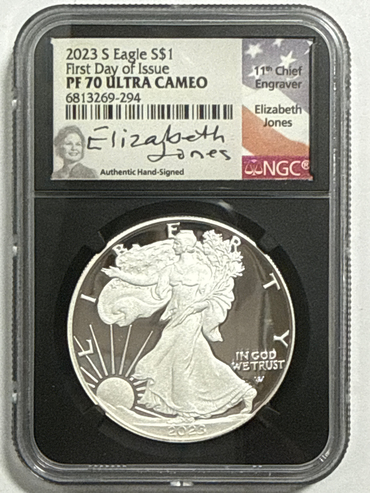 2023-S American Silver Eagle 5_coin Box Set NGC/PCGS FDOI PF70 UCAM/PR70 DCAM Mercant/Gaudioso/Jones/Ryder/Damstra