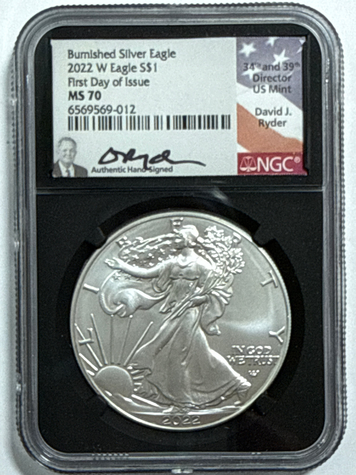 2022-W Burnished American Silver Eagle 5-Coin Box Set NGC MS70 FDOI Mercanti/Gaudioso/Ryder/Jones/Damstra