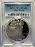 2003-W American Silver Eagle PCGS PR70 DCAM