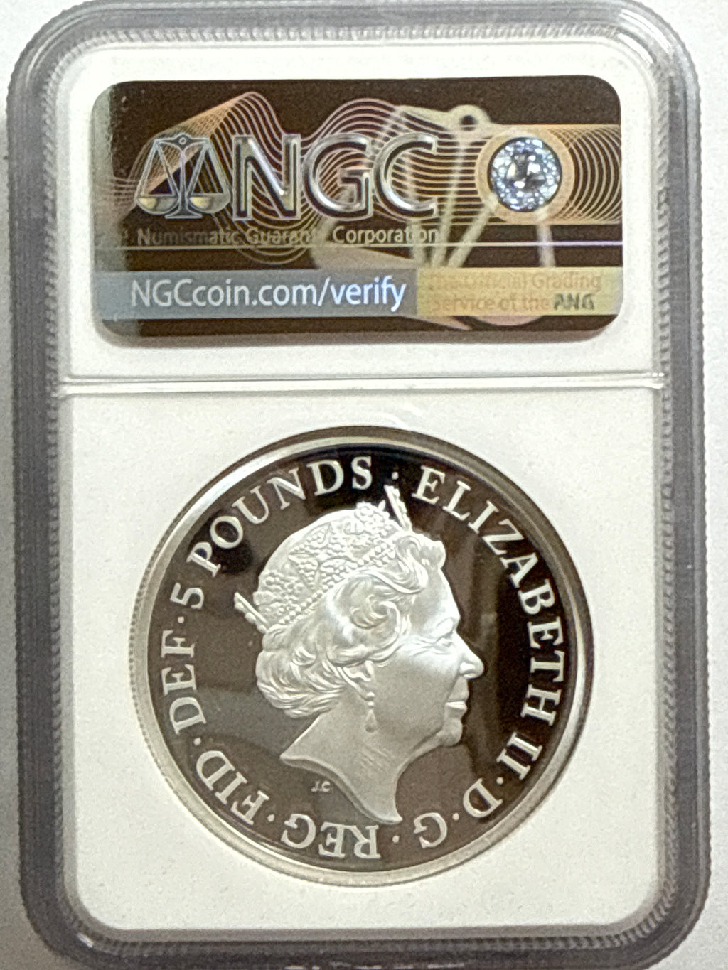 2021 2oz G. Britain £5 Britannia Lion NGC FDI PF70 UCAM