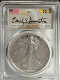 2021-W American Silver Eagle PCGS FS PR70 DCAM  Type 2 Emily S. Damstra hand signed