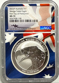 2022P Australia $1 .999 Silver Wedge-Tailed Eagle  NGC First Day of Production MS70 Mercanti