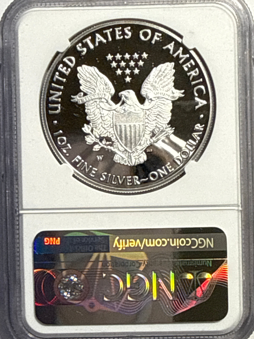 2019-W American Silver Eagle $1 NGC PF70 UCAM Edmund Moy Hand-Signed.