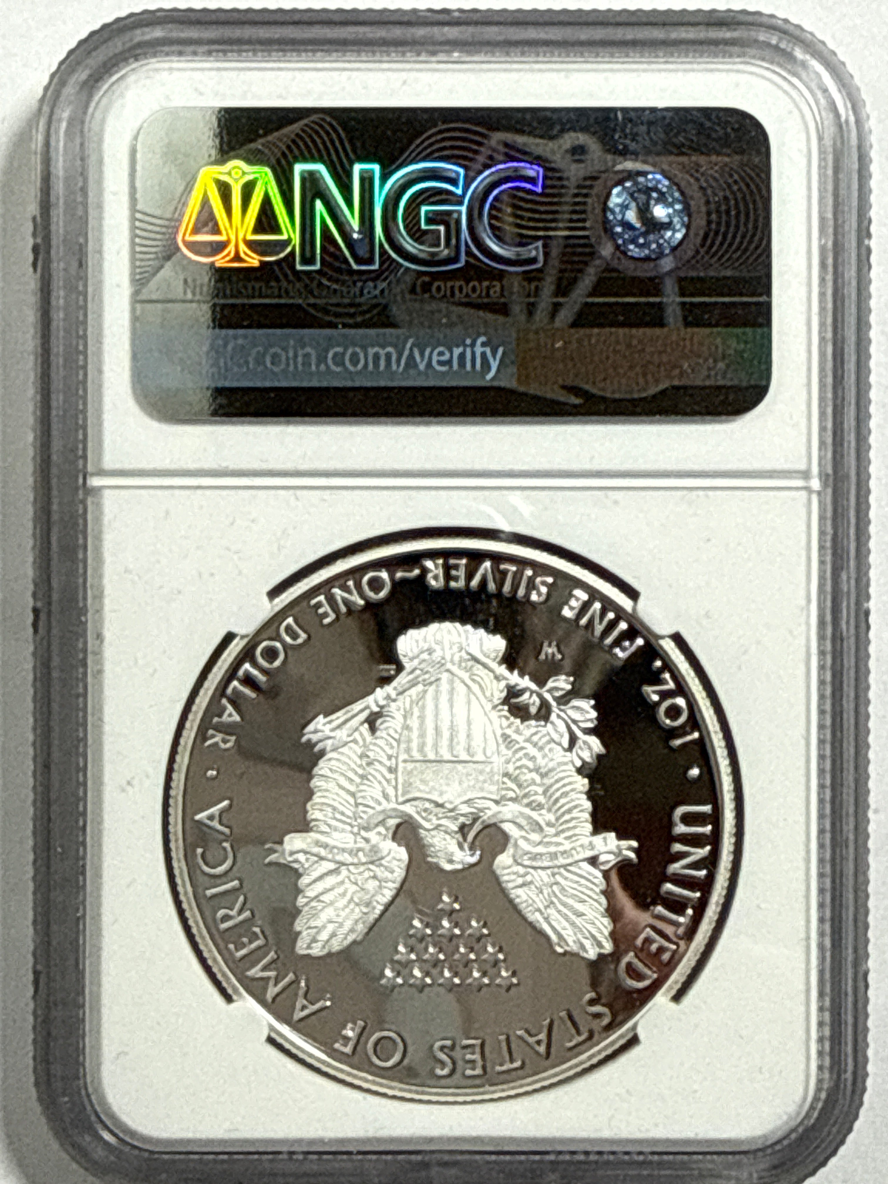 2020-W V75 American Silver Eagle WWII Privy Mark NGC PF70 UCAM FDOI Art Label Mercanti