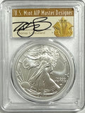 2022-W Burnished American Silver Eagle PCGS SP70 FDOI Thomas Cleveland