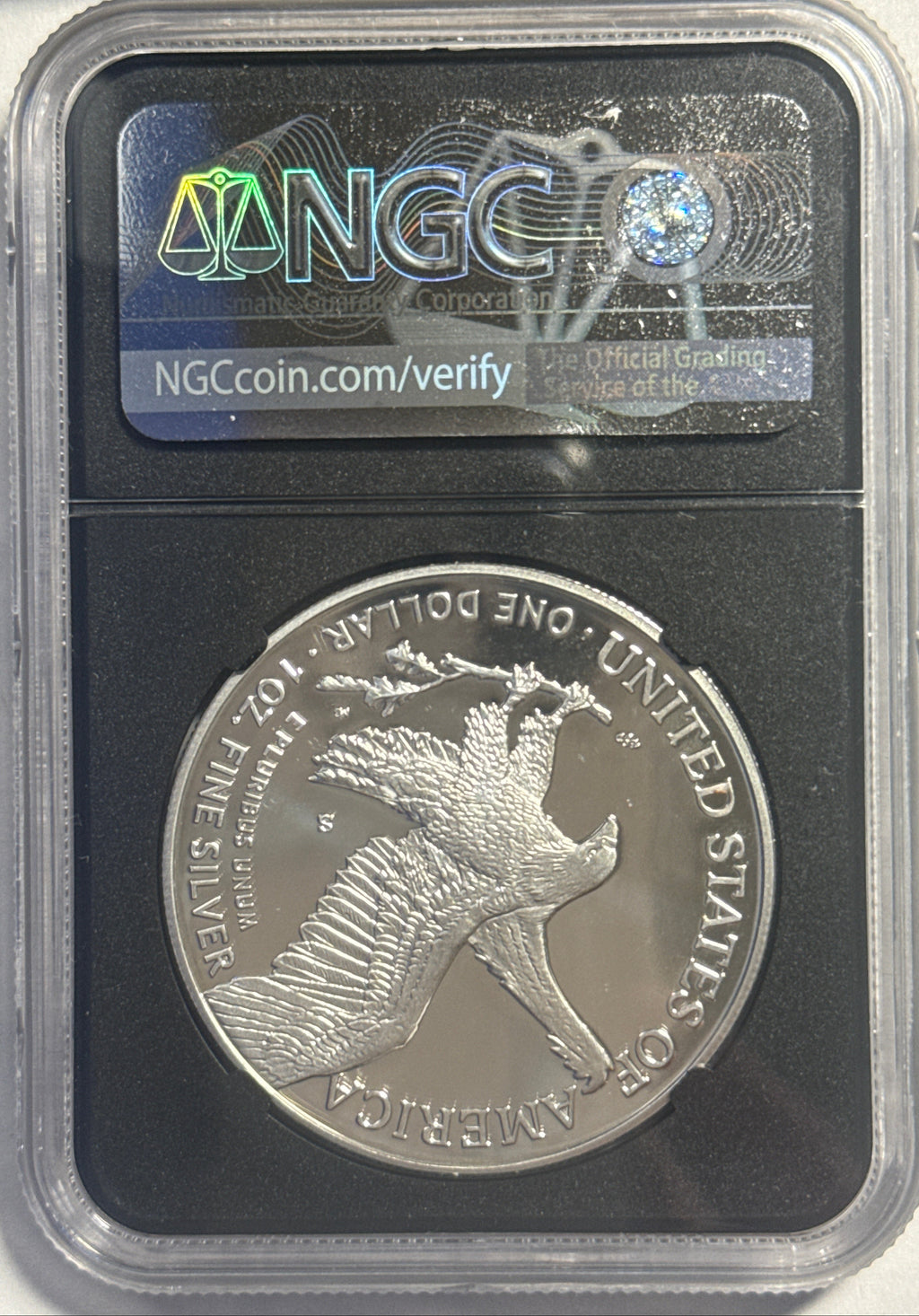 2021-W American Silver Eagle $1 Eagle Landing T-2 NGC ER MS70 Black Core