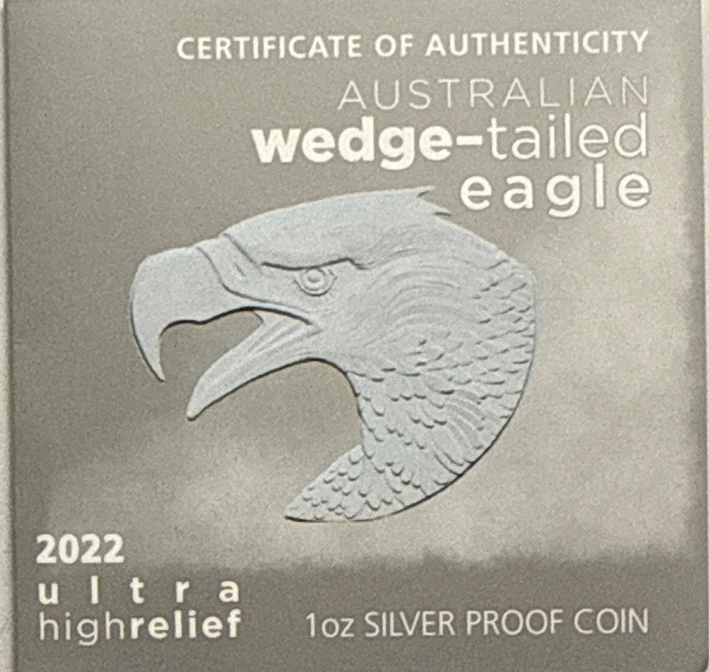 2022P Australia $1 .999 Silver Wedge-Tailed Eagle NGC Ultra High Relief FDI PF70 UCAM Mercanti