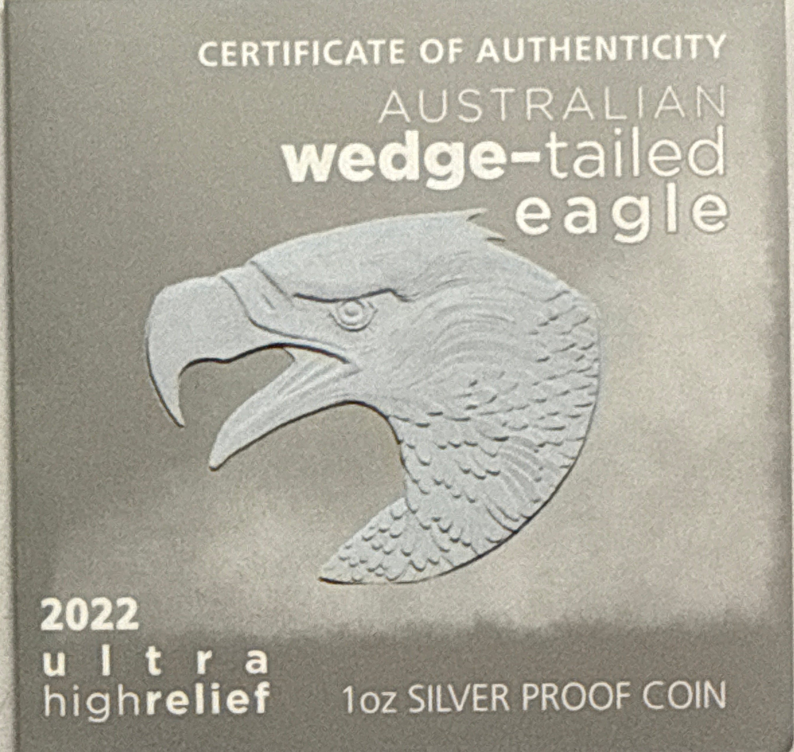 2022P Australia $1 .999 Silver Wedge-Tailed Eagle NGC Ultra High Relief FDI PF70 UCAM Mercanti