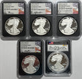 2023-S American Silver Eagle NGC/PCGS FDOI PF70 UCAM/PR70 DCAM Mercant/Gaudioso/Jones/Ryder/Damstra