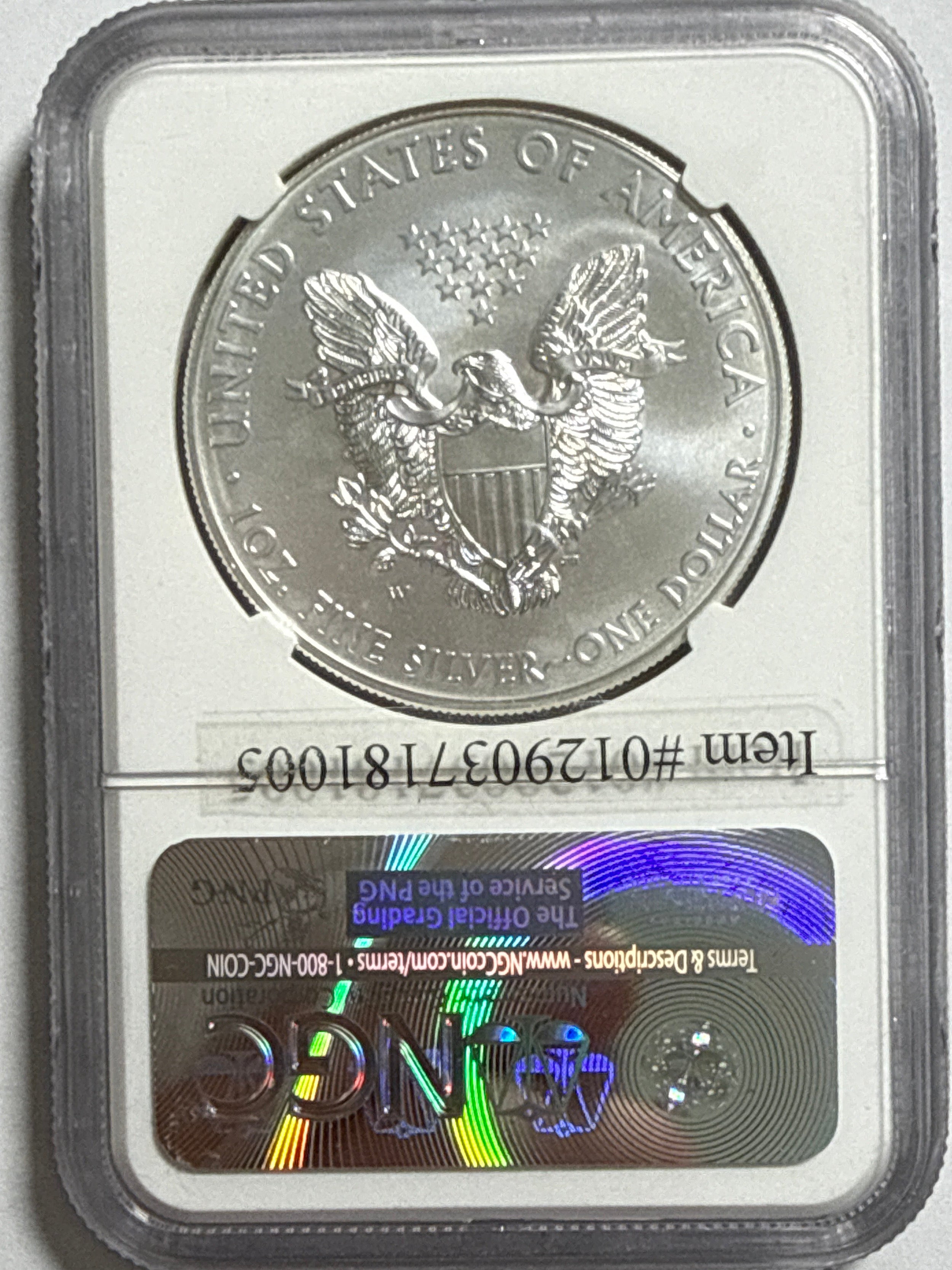 2015-W Burnished American Silver Eagle NGC MS70 FDOI John Mercanti Hand Signed