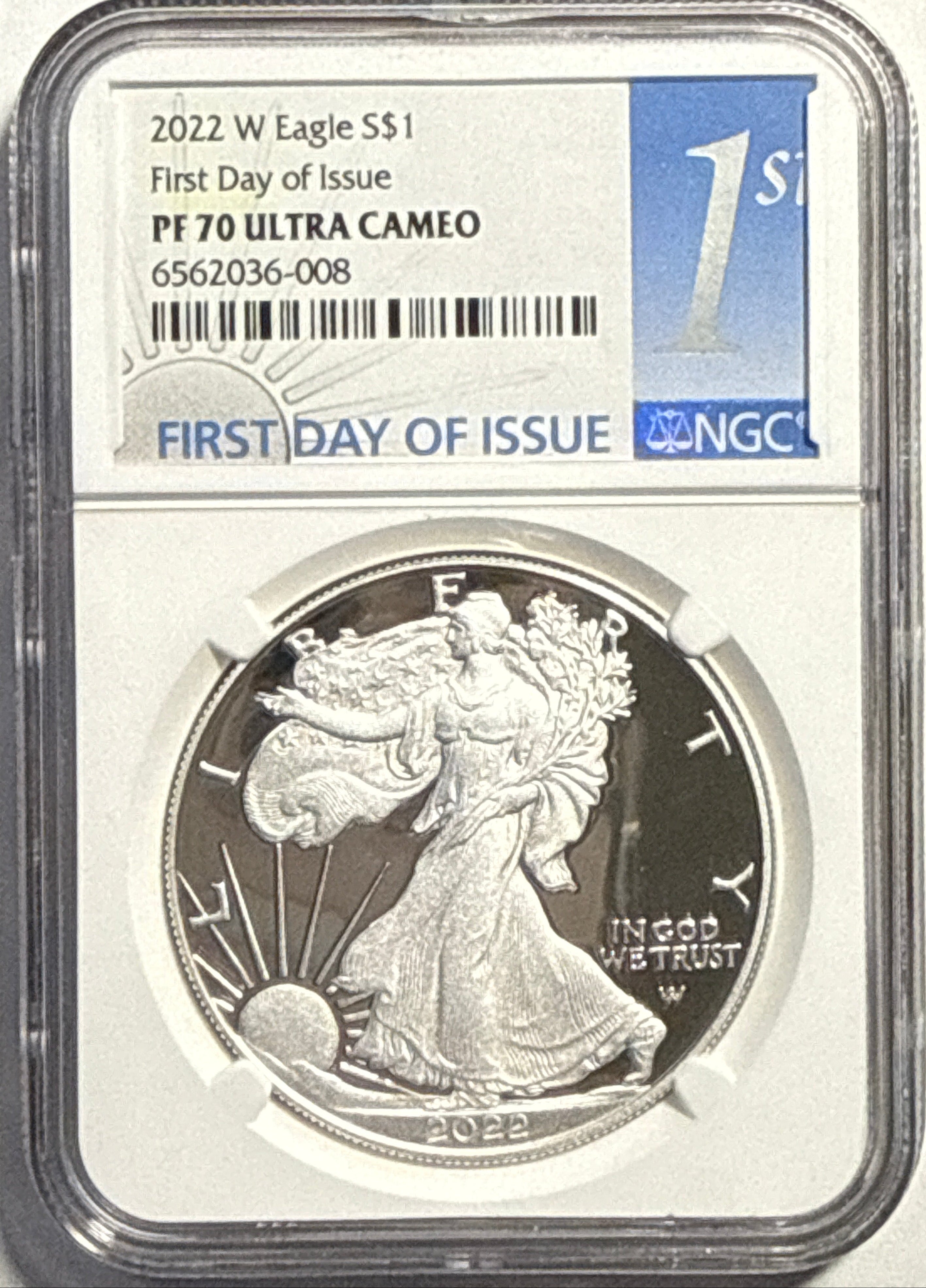 2022-W American Silver Eagle $1 NGC FDI PF70 UCAM LP