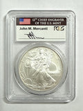 2008-W Burnished American Silver Eagle PCGS SP70 John Mercanti