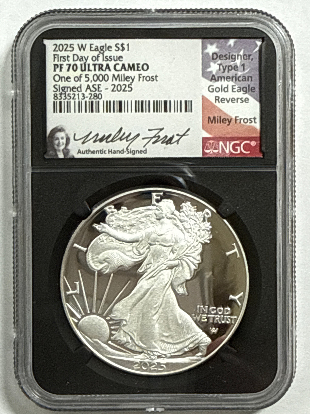 2025-W American Silver Eagle 6 Piece Set NGC PF70 UCAM FDOI FL Mercanti/Gaudioso/Ryder/Frost/Damstra/Trump