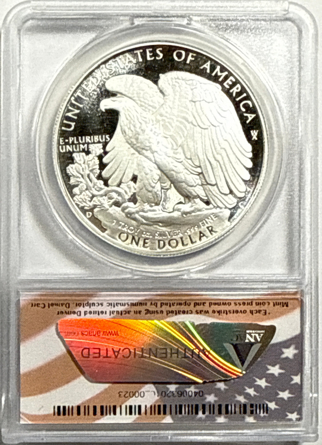 2009 American Silver Eagle ANACS $1 Silver Walking Liberty Half Dollar Reverse PR69 DCAM Proof Overstrike 1oz 2-Coin Box Set
