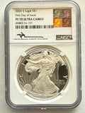 2020-S American Silver Eagle NGC 1 oz PF70 UCAM FDOI J. M. Mercanti hand signed Art Label