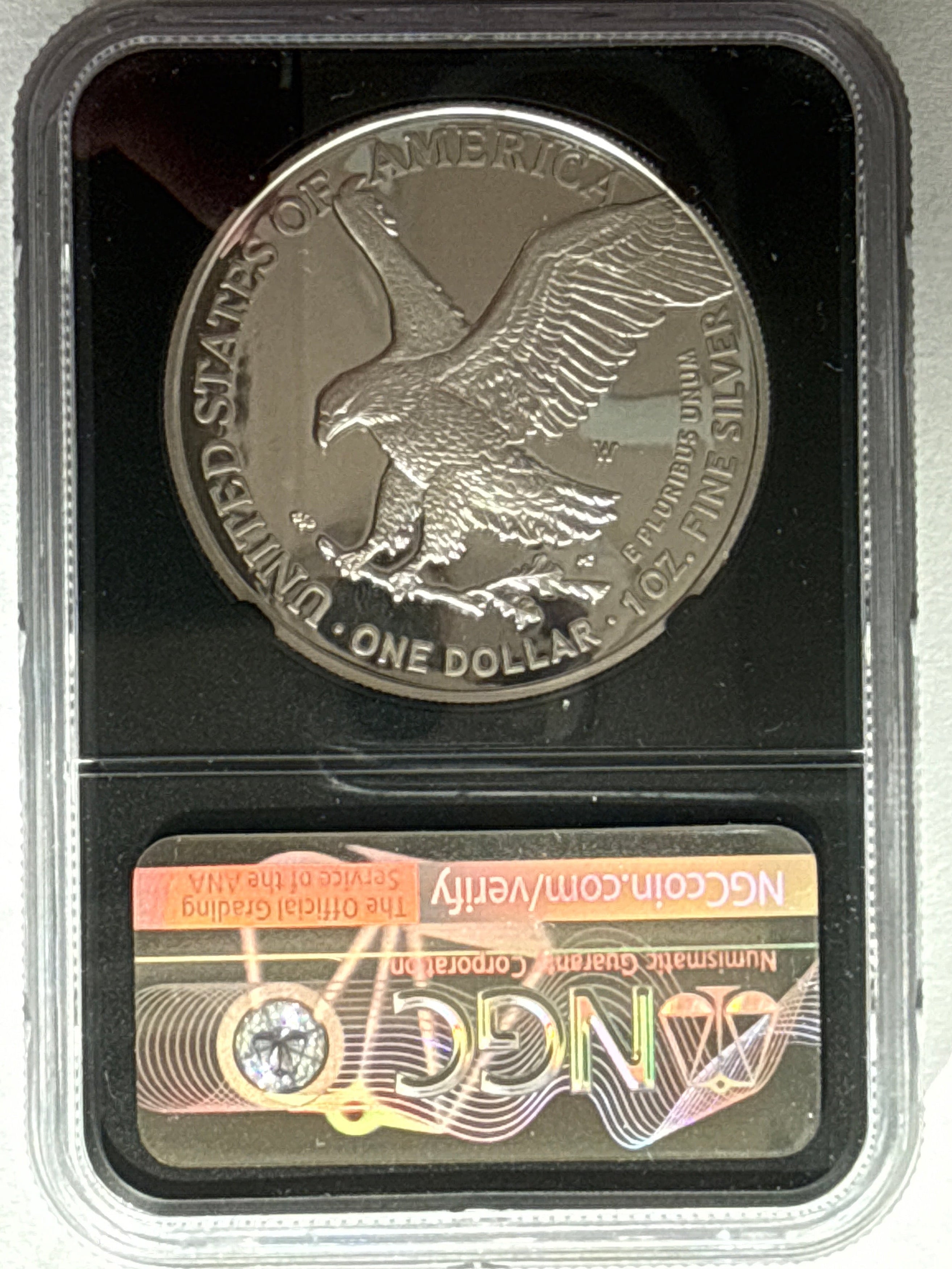 2022-W American Silver Eagle NGC PR70 UCAM FDOI Congratulations Set FL M Gaudioso