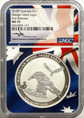2018P Australia $1 Silver Weedge-Tailed Eagle NGC FR MS70 FL Mercanti Hand Signed