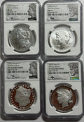 2023-P/S Morgan Silver Eagle 4-Coin Box Set NGC FDOI MS70/PF UCAM Mercanti