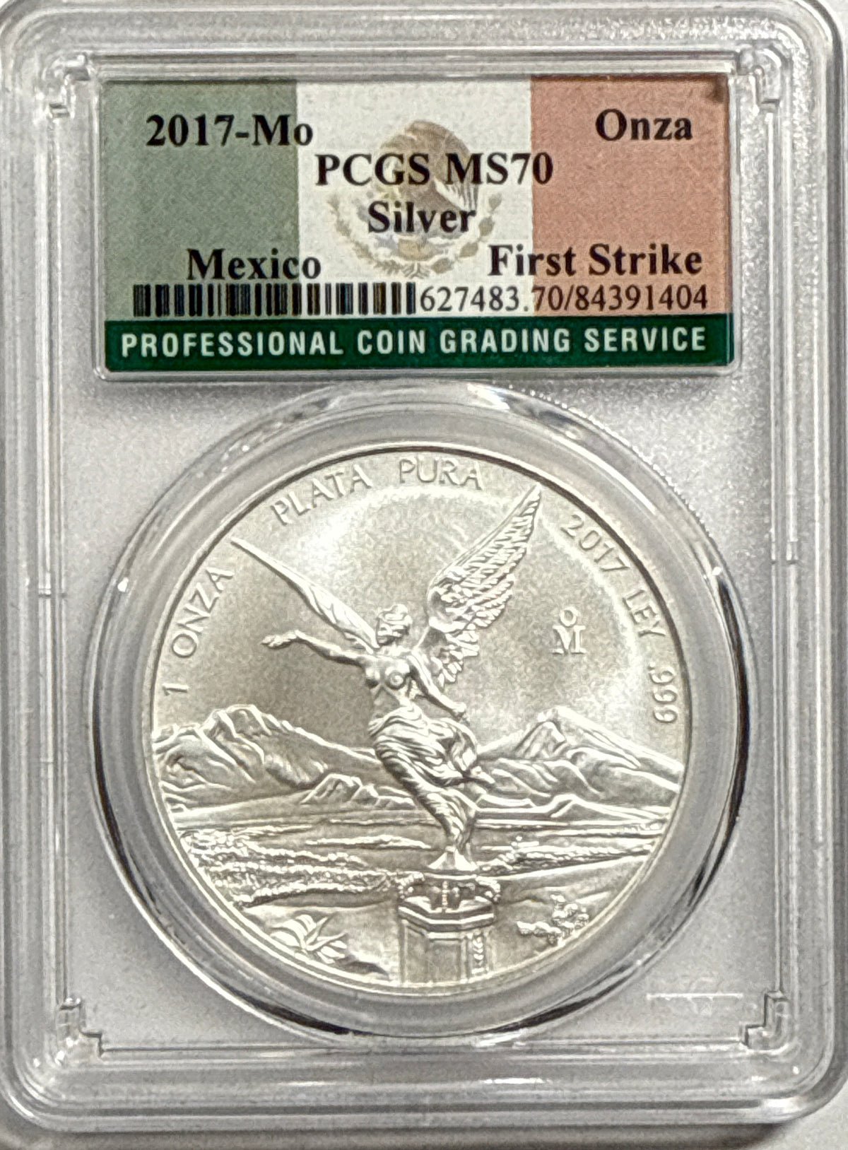 2017-Mo Mexico Silver Libertad `1 Onza PCGS MS69