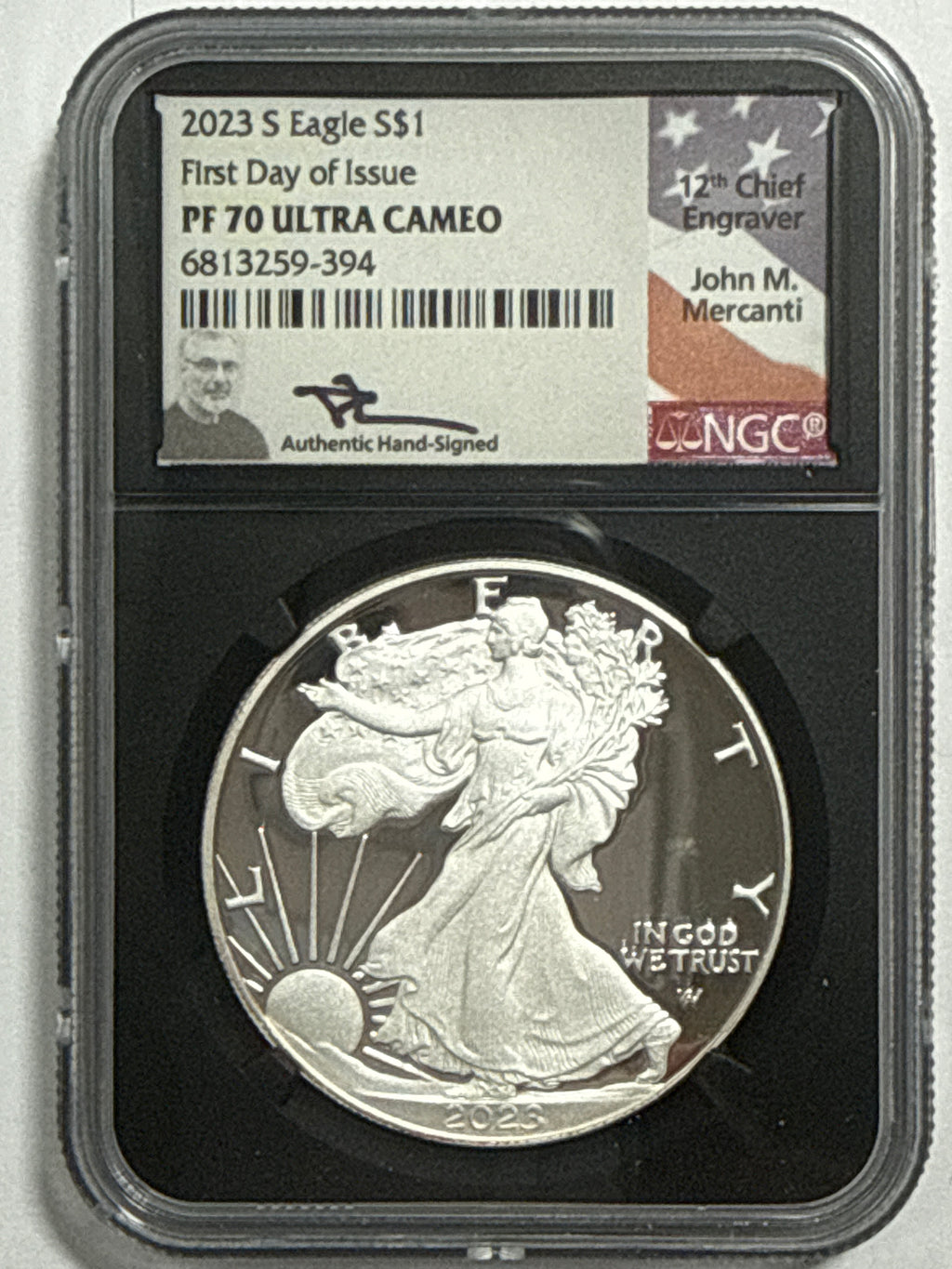 2023-S American Silver Eagle 5_coin Box Set NGC/PCGS FDOI PF70 UCAM/PR70 DCAM Mercant/Gaudioso/Jones/Ryder/Damstra