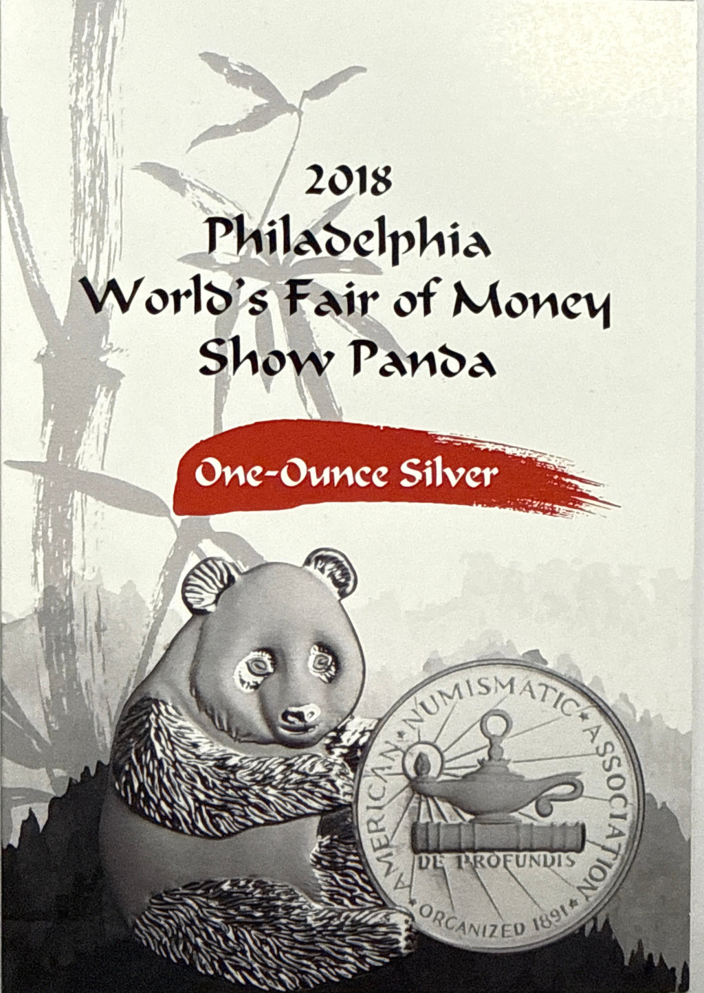 2018 Gilt China 1 oz Sliver Panda Official Mint Medal ANA World's Fair of Money Philadephia -First Release NGC PGF70 UCAM Box & CoA