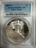 1989-S American Silver Eagle PR70 DCAM PCGS