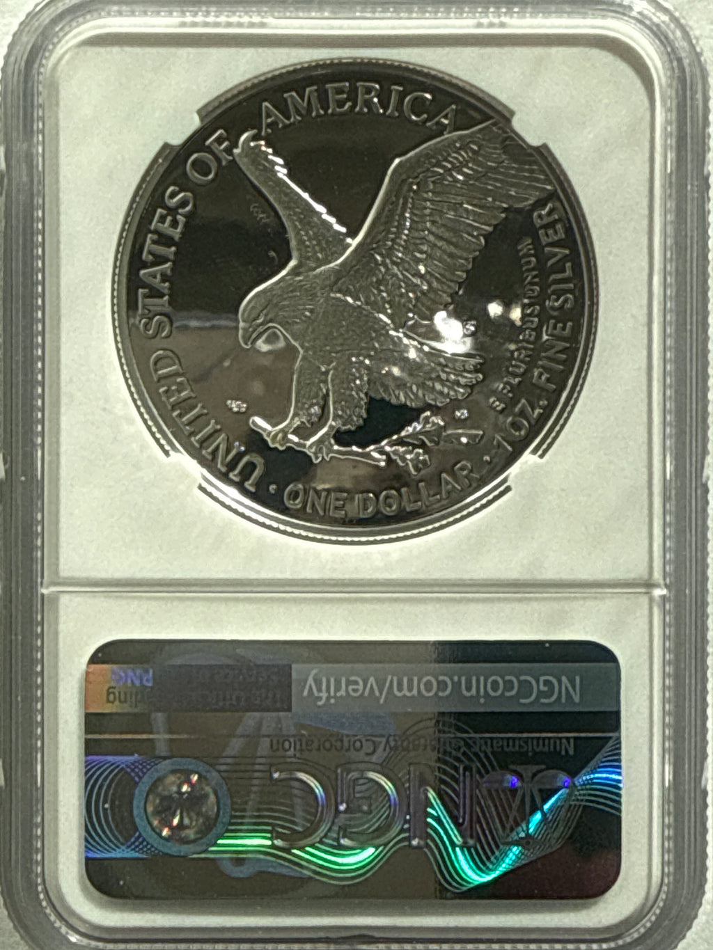 2021-S SAmerican Silver Eagle NGC PF70 UCAM FDOI Eagle Landing T-2 M. Gaudioso