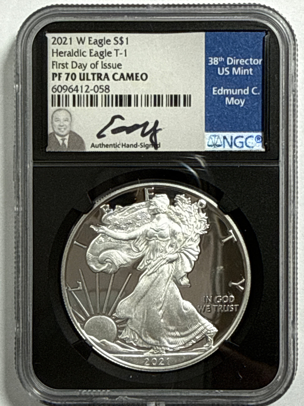 2021-W American Silver Heraldic Eagle T-1 3 Piece Set NGC FDOI PF70 UCAM Mercanti/Jones/Moy Hand Signed