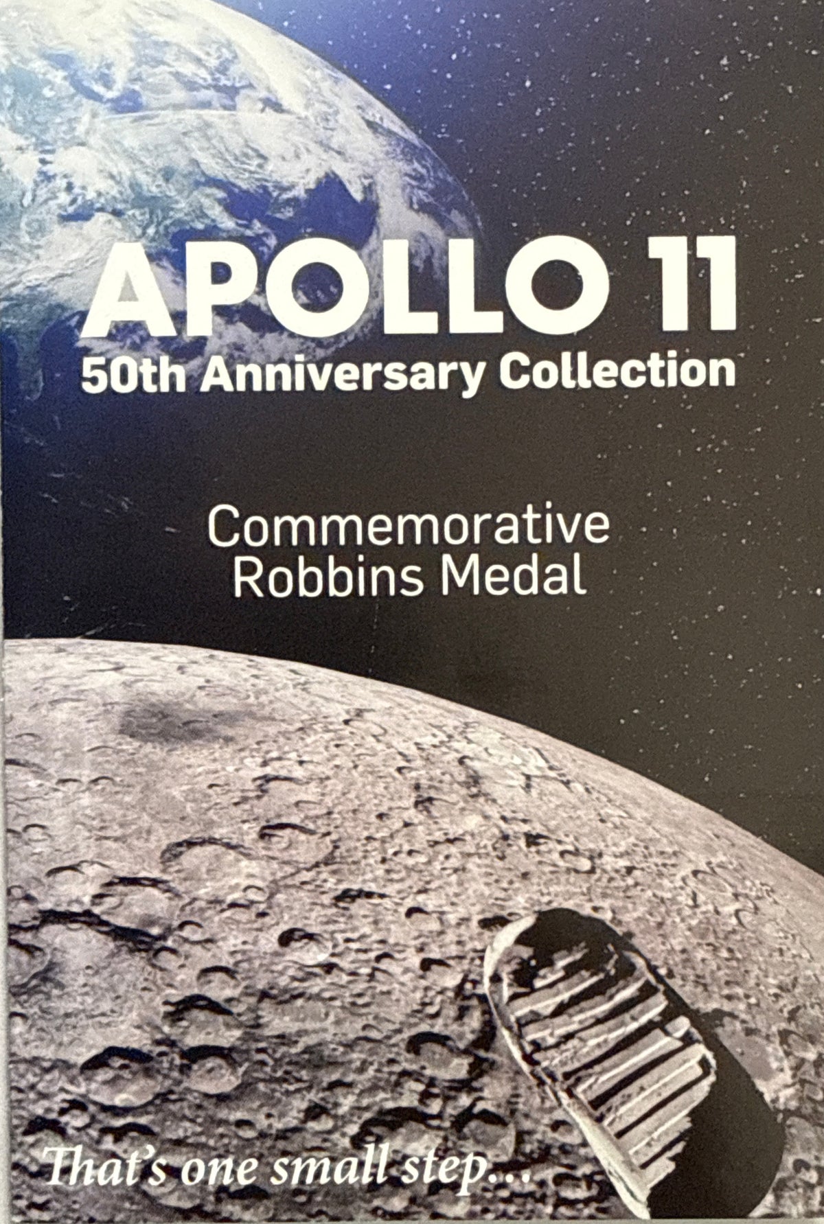Vintage Vault: 2019 Apollo 11 50th Anniversary Robins Metal Restrike-5 oz Silver Contains Space Flown Material NGC MS70