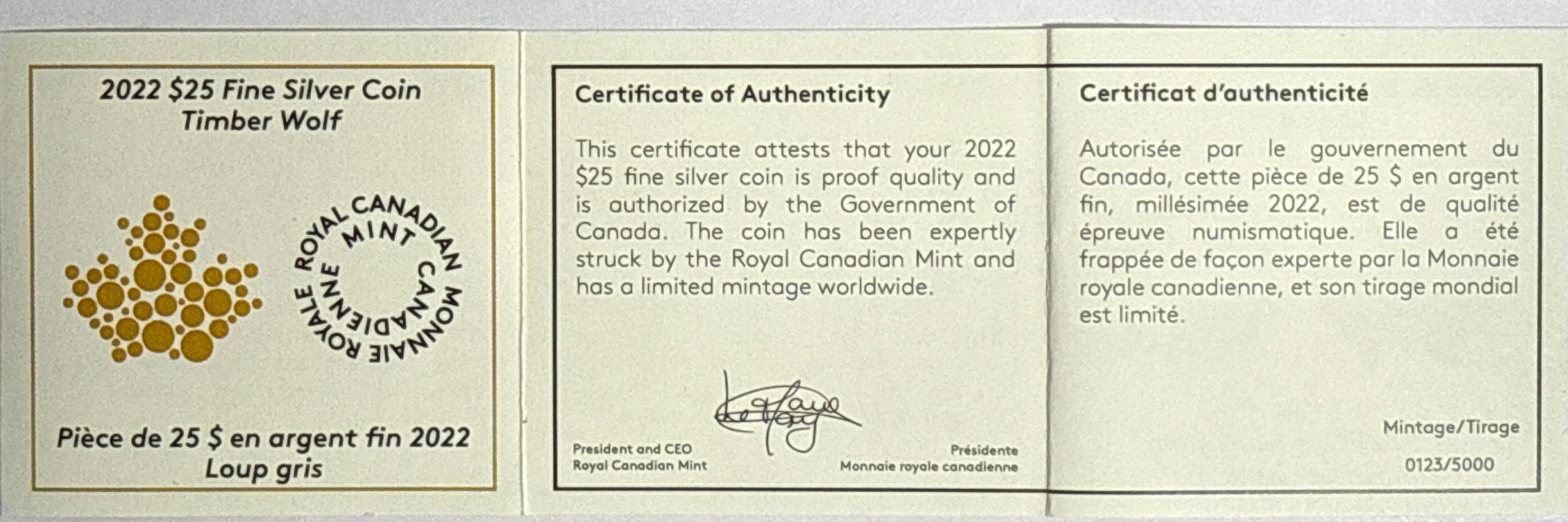 2022 Canada $25 Silver Timber Wolf Extraordinary High Relief NGC  First Day of production PF70 UCAM Susan Taylor GHand Signed