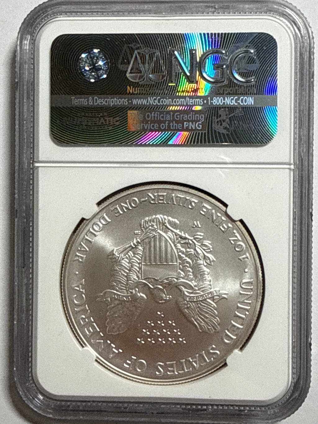 2007-W (Burnished) American Silver Eagle NGC MS70 ER