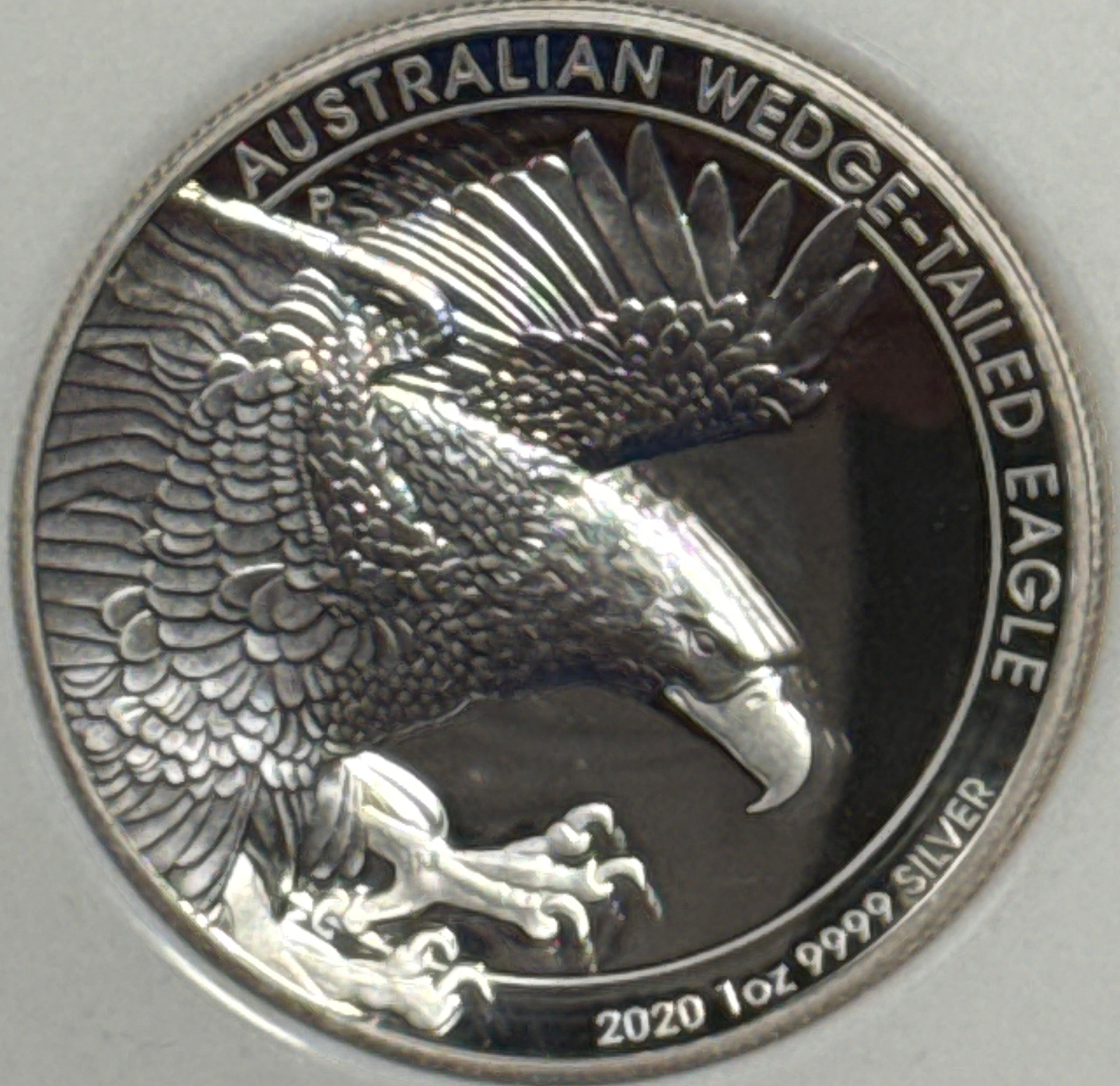 2020P Australia $1 .999 Silver Wedge-Tailed Eagle NGC High Relief FR PF70 UCAM Mercanti