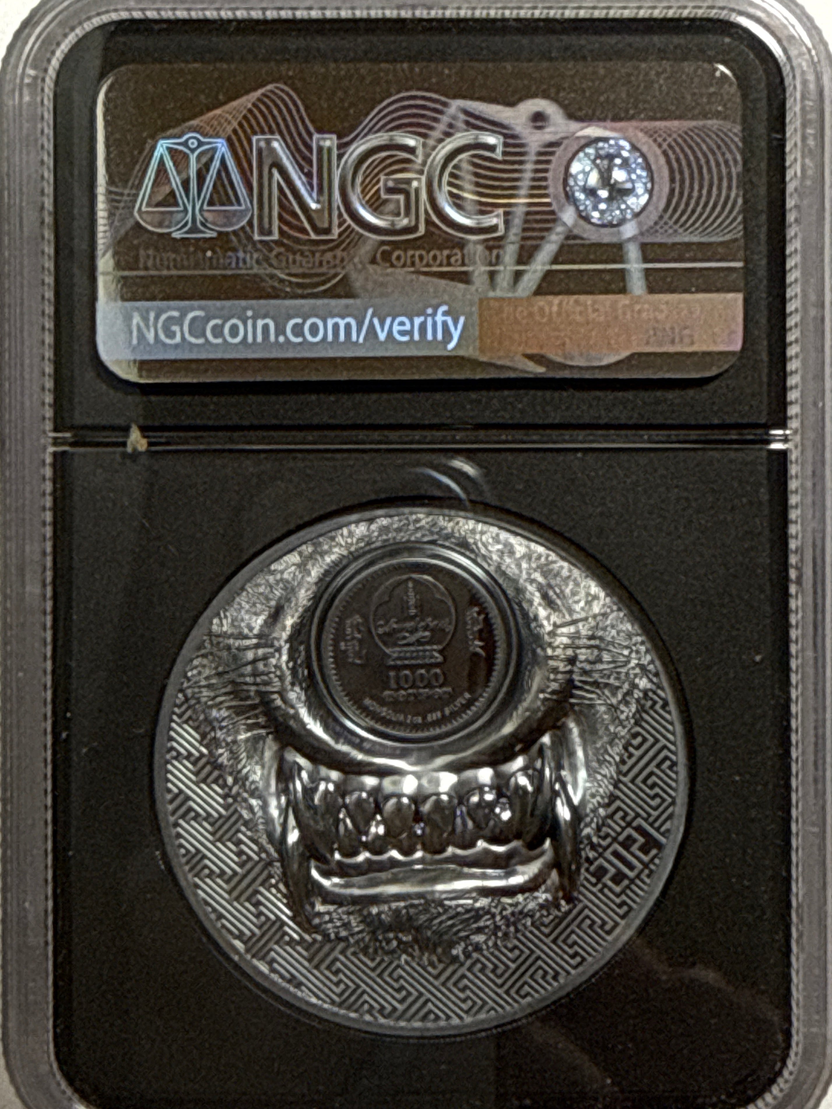2021 Mongolia Silver Mystic Wolf 500T/1000T/2000T NGC 3-Coin Box Set Ultra High Relief FDI PF70 UCAM