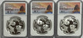 2021 (G/S/Y) China Silver Panda 10 Yuan 3 Coin Box Set NGC First Release MS70 Struck at(Shenzhen/Shanghai/Shenyang Mints) Tong Fang